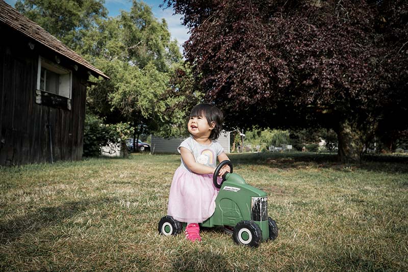 Visiting Lavender Connection Sequim with Toddler